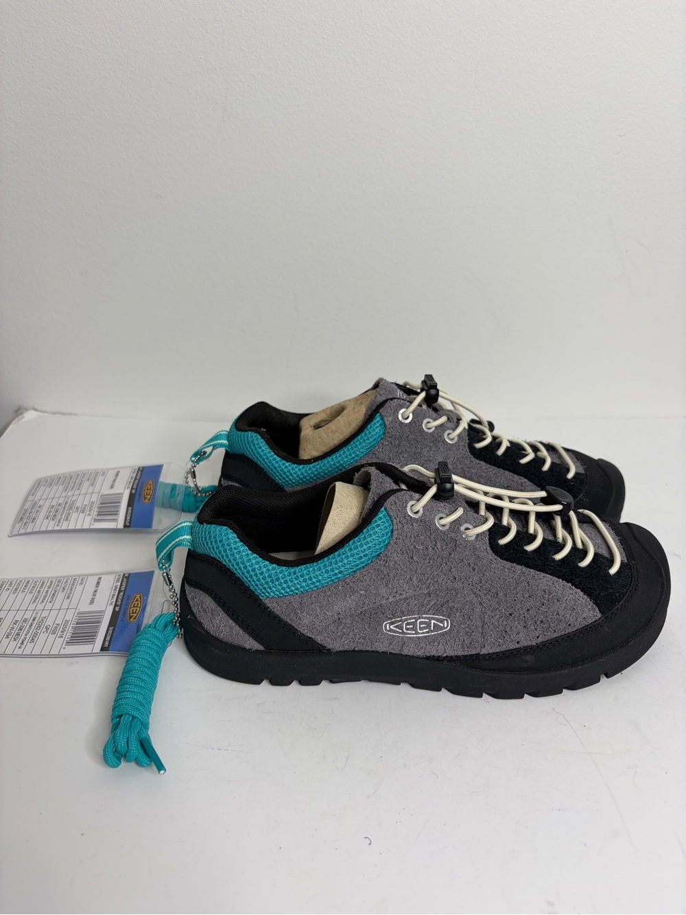 New Keen Jasper Rocks SP Shoes Womens 7 Gray Suede Blue Black Approach Climbing